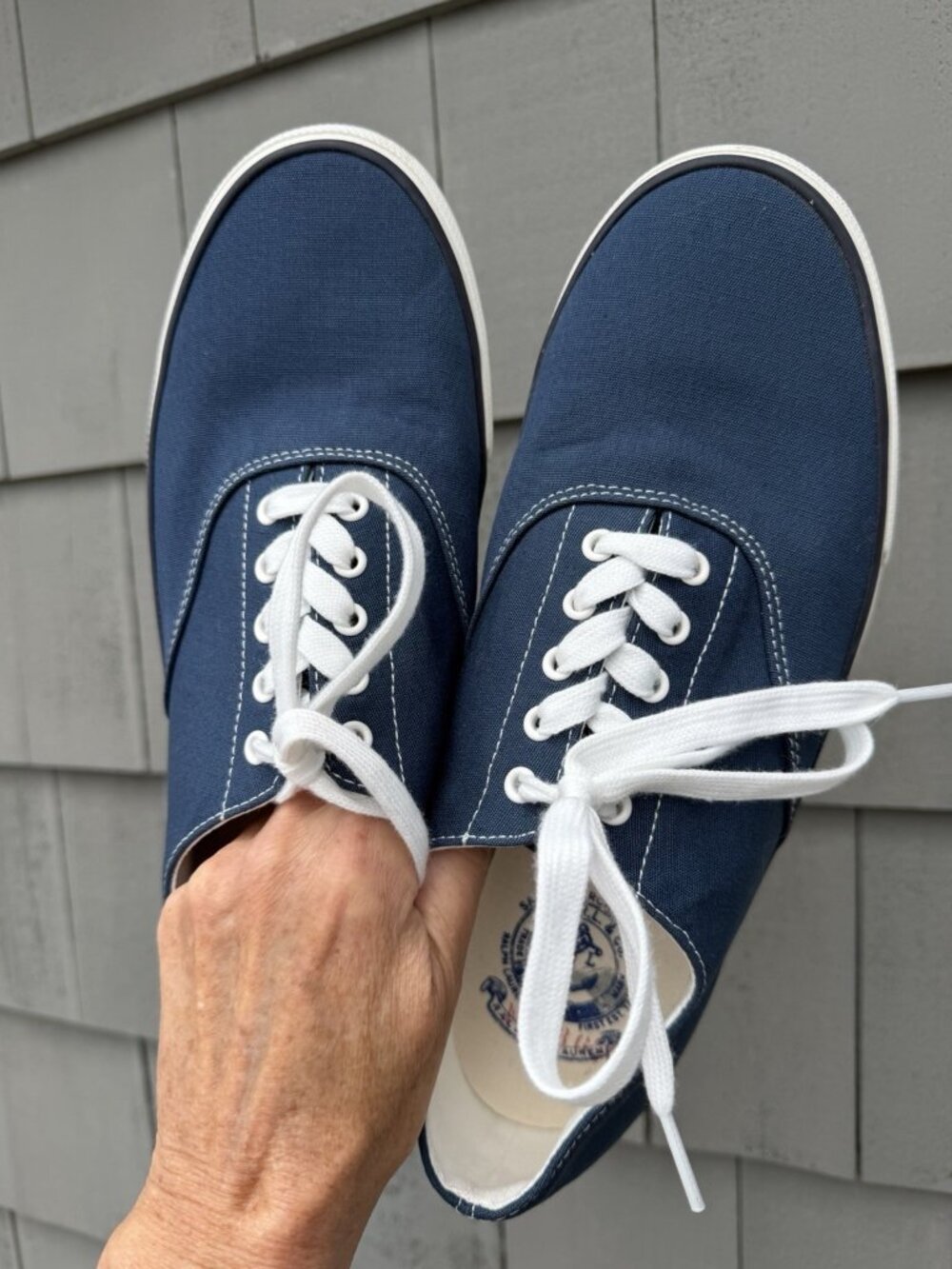 NEW in box Polo Ralph Lauren Keaton V2 canvas blue preppy logo sneakers 9.5